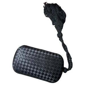 Bottega Veneta Black Woven Clutch